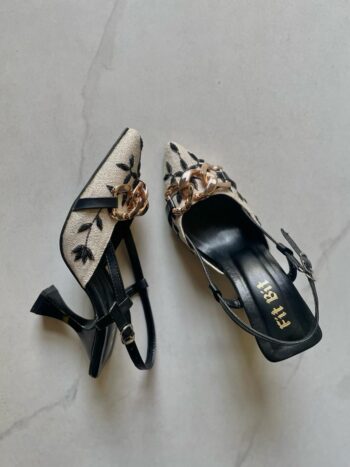 Luxe Flora Slingback Heels