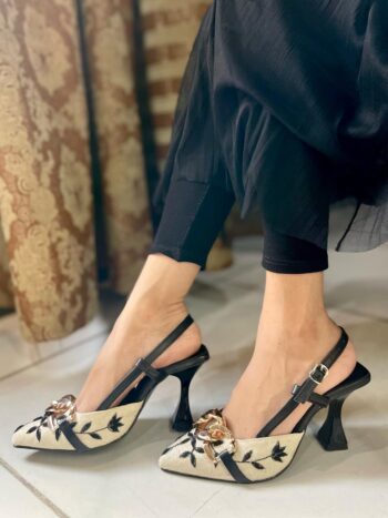 Luxe Flora Slingback Heels