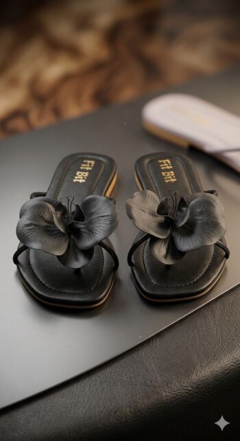 Black Flower Flat