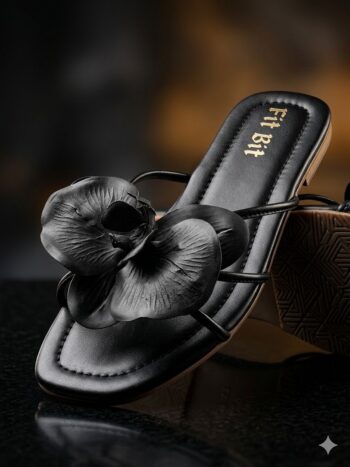Black Flower Flat